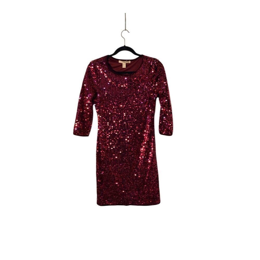 NWOT forever 21 red sequin stretch knit, mini dress size small